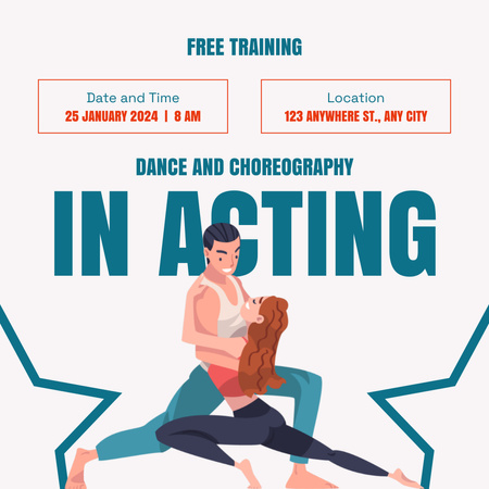 Basics of Dance and Choreography in Acting Instagram Design Template