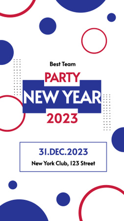 New Year Party Announcement Instagram Story Πρότυπο σχεδίασης
