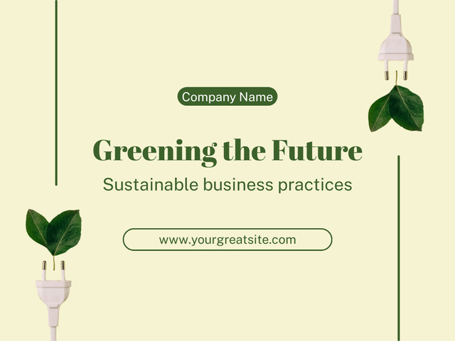 Steps to Implement Green Practices in Business Presentation Šablona návrhu