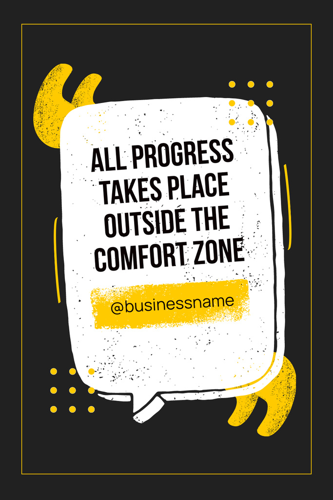 Motivational Quote about Progress Pinterest Design Template