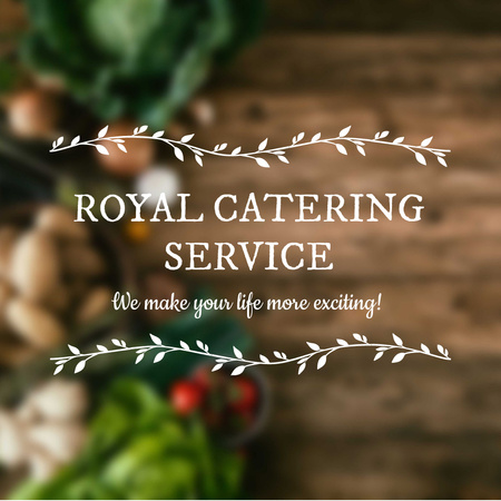 Catering Service Vegetables on table Instagram AD Design Template