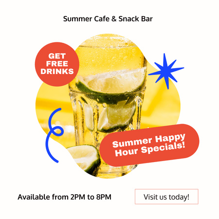 Designvorlage Sonderangebot der Summer Bar für Instagram