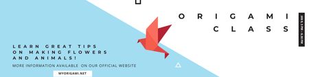 Origami Yapma İpuçlarını Öğrenin Twitter Tasarım Şablonu