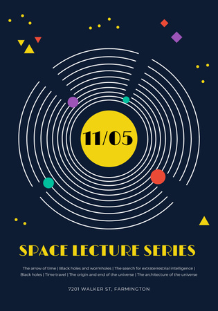 Space lecture series announcement Poster 28x40in Design Template
