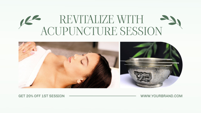Plantilla de diseño de Revitalizing With Acupuncture Session At Reduced Price Full HD video 