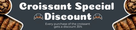 Ontwerpsjabloon van Ebay Store Billboard van Special Discount on Croissants