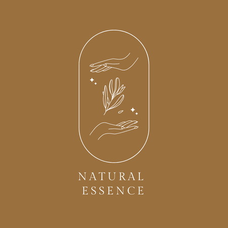 logo péče o pleť přírodní esence Logo Šablona návrhu