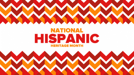 Designvorlage Chevron-Muster zur Feier des National Hispanic Heritage Month für Zoom Background