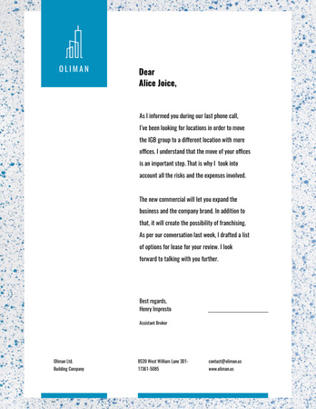 Building Company Services Offer Letterhead 8.5x11in Design Template