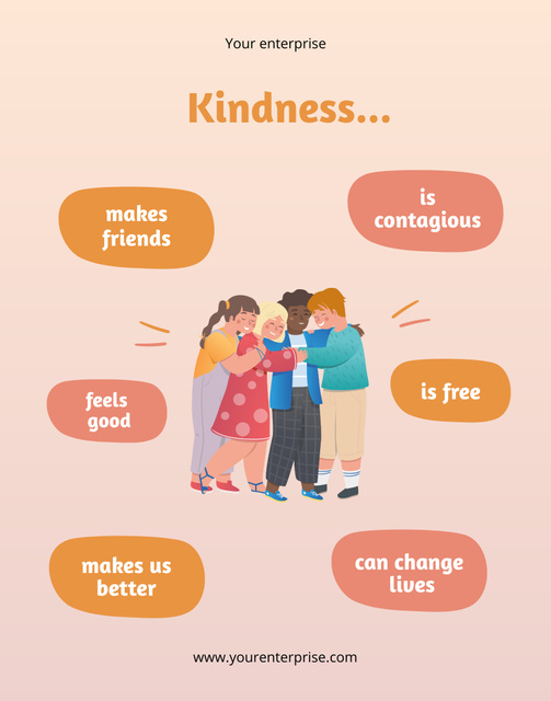 Call to Be Kind to People Poster 22x28in Design Template