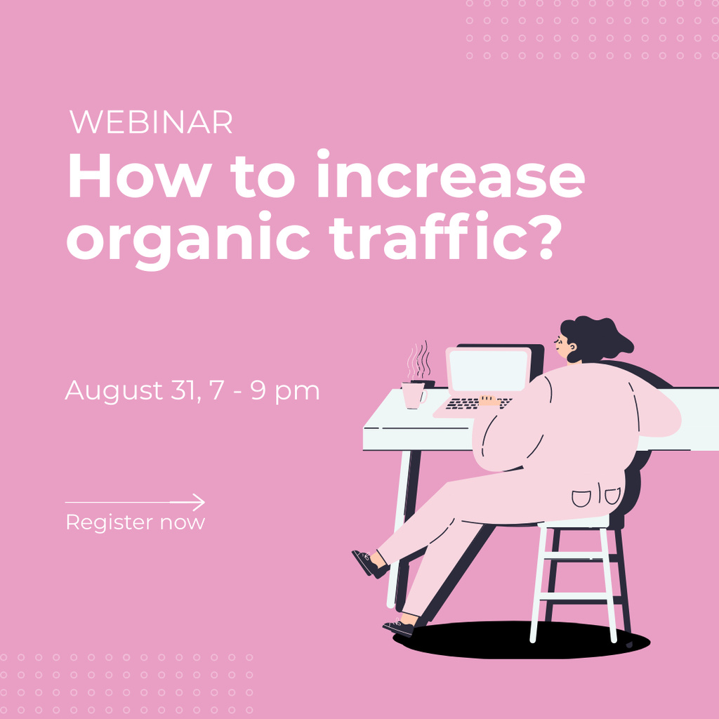 Plantilla de diseño de How To Increase Organic Traffic Instagram 