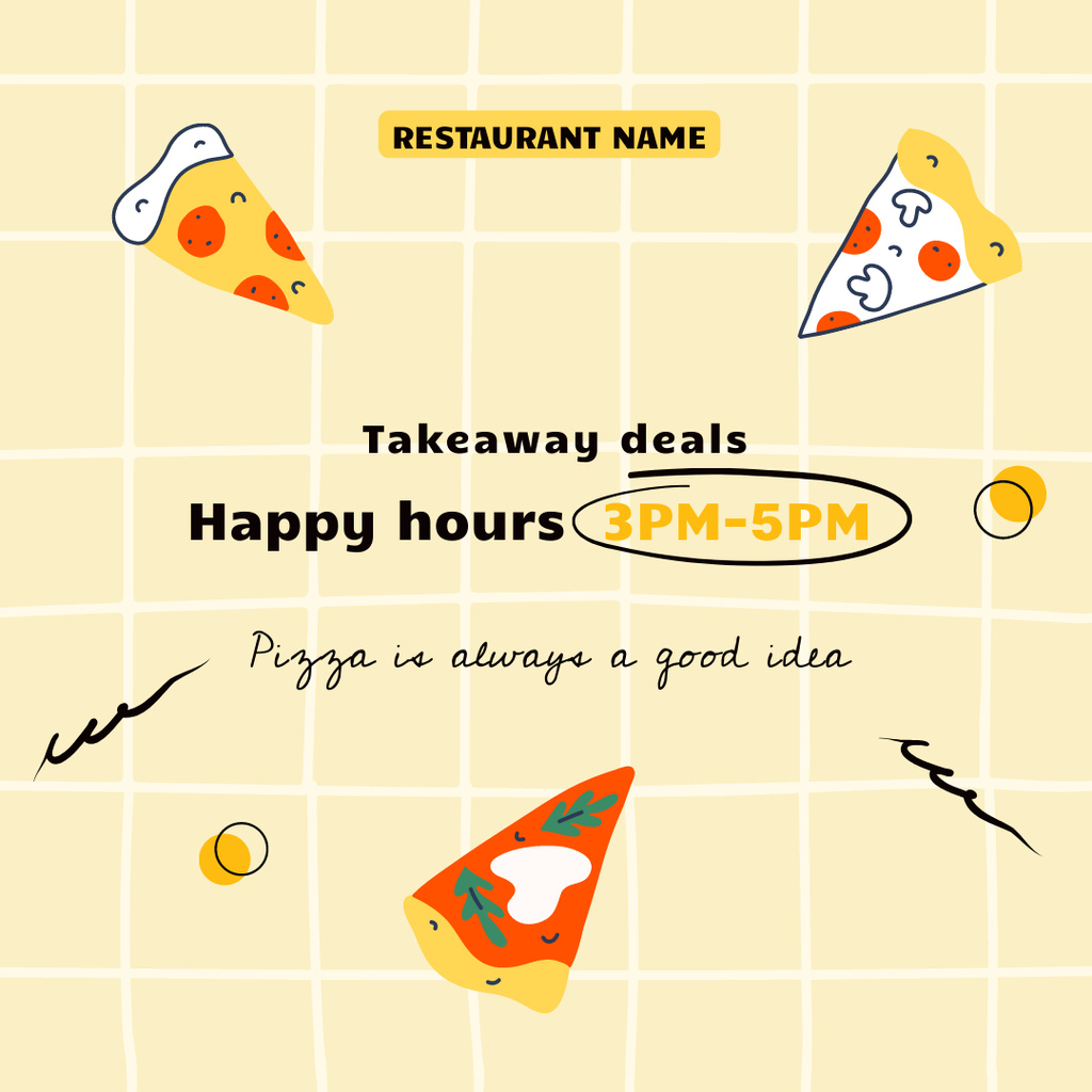 Takeaway Pizza Offer Instagram Πρότυπο σχεδίασης