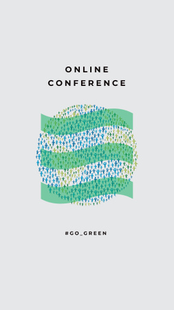 Plantilla de diseño de Eco Event Announcement with Planet Illustration Instagram Story 