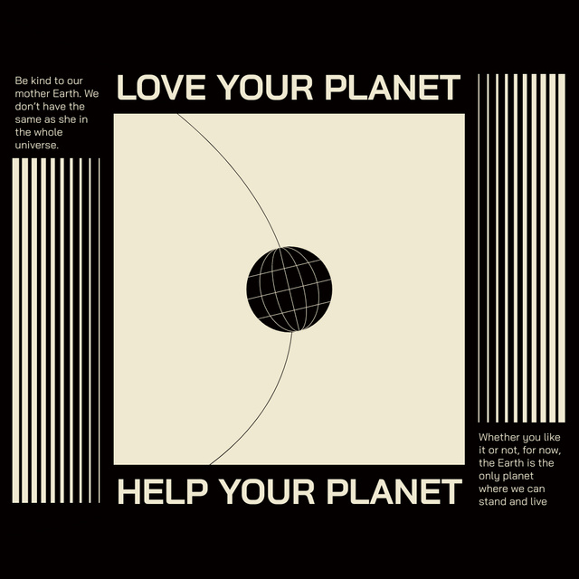 Szablon projektu Planet Care Awareness on Black Instagram
