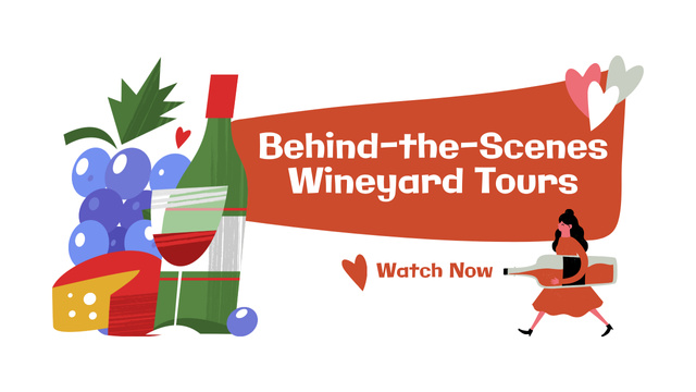 Blog Promo about Wineyard Tour Youtube Thumbnail Modelo de Design