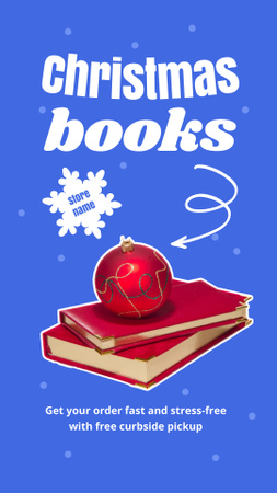 Ontwerpsjabloon van Instagram Story van kerstboeken verkoop aankondiging
