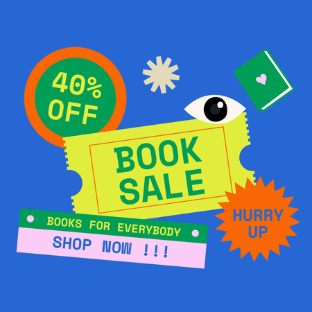 Platilla de diseño Fantastic Book Discount on Colorful Ad Instagram