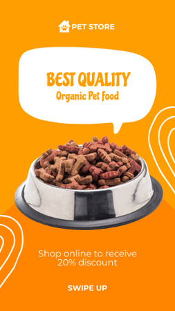 Plantilla de diseño de Oferta de alimentos para mascotas de la mejor calidad Instagram Story 
