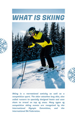Skiing Travel Promotion With Snowy Mountains