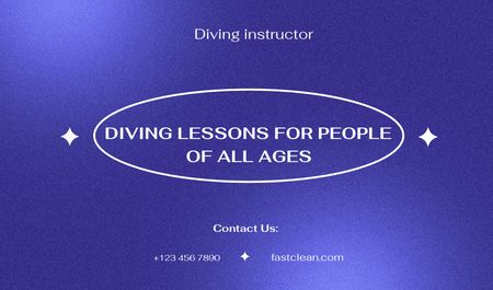 Diving Lessons Ad Business card tervezősablon