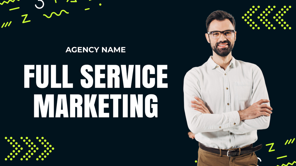 Full Service Marketing Agency Promotion Youtube Thumbnail Tasarım Şablonu