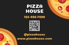 Pizzeria Emblem with Round Pizza
