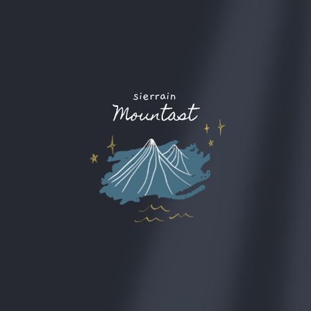 Travel Tour Offer with Mountains Illustration Logo Šablona návrhu