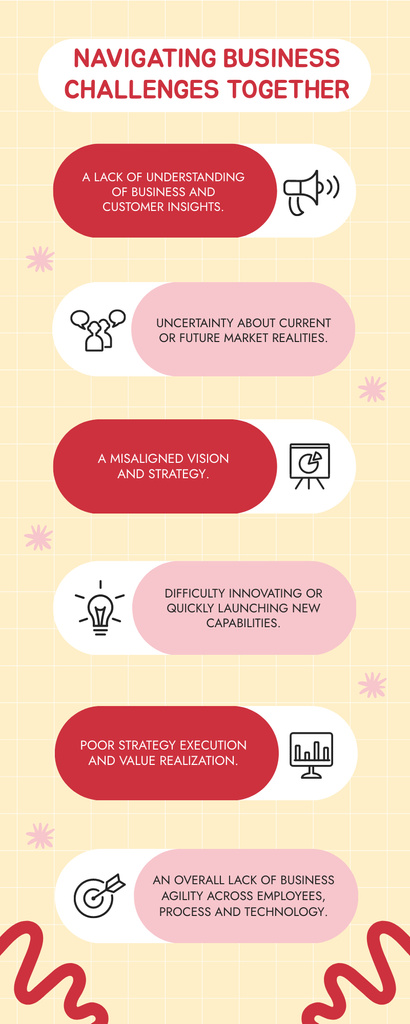 Platilla de diseño Tips for Navigating Business Challenges Infographic