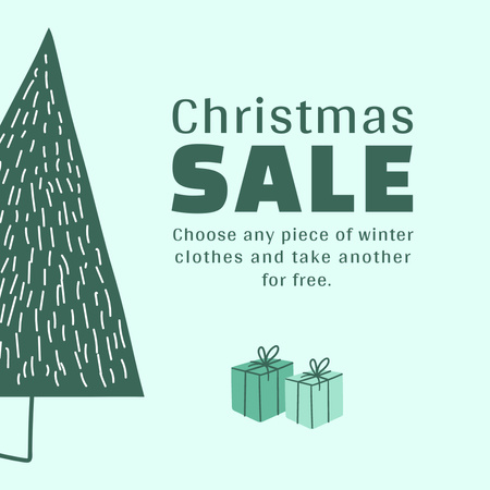 Christmas Holiday Sale Announcement Instagram Tasarım Şablonu