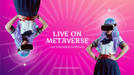 Live On Metaverse Youtube Thumbnail Design Template
