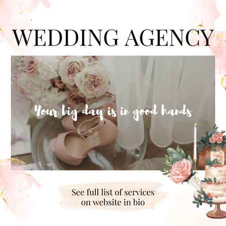 Designvorlage Wedding Agency Services With Slogan Offer für Animated Post