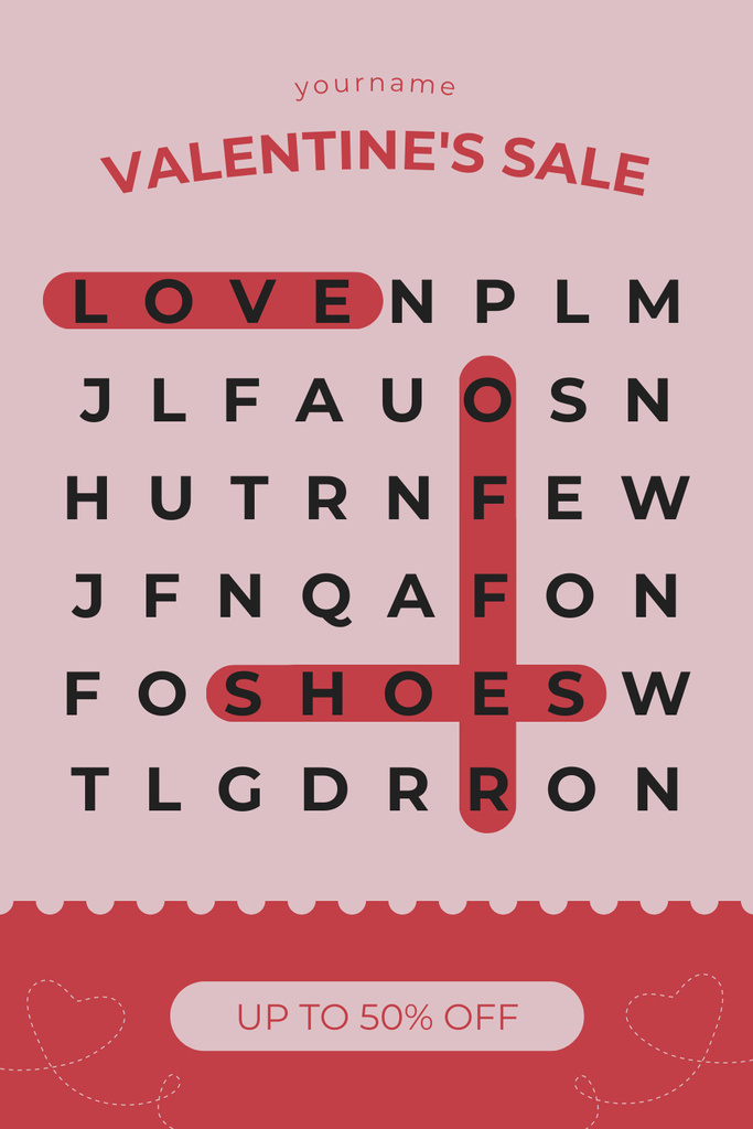 Valentine's Day Sale Announcement Pinterest – шаблон для дизайна