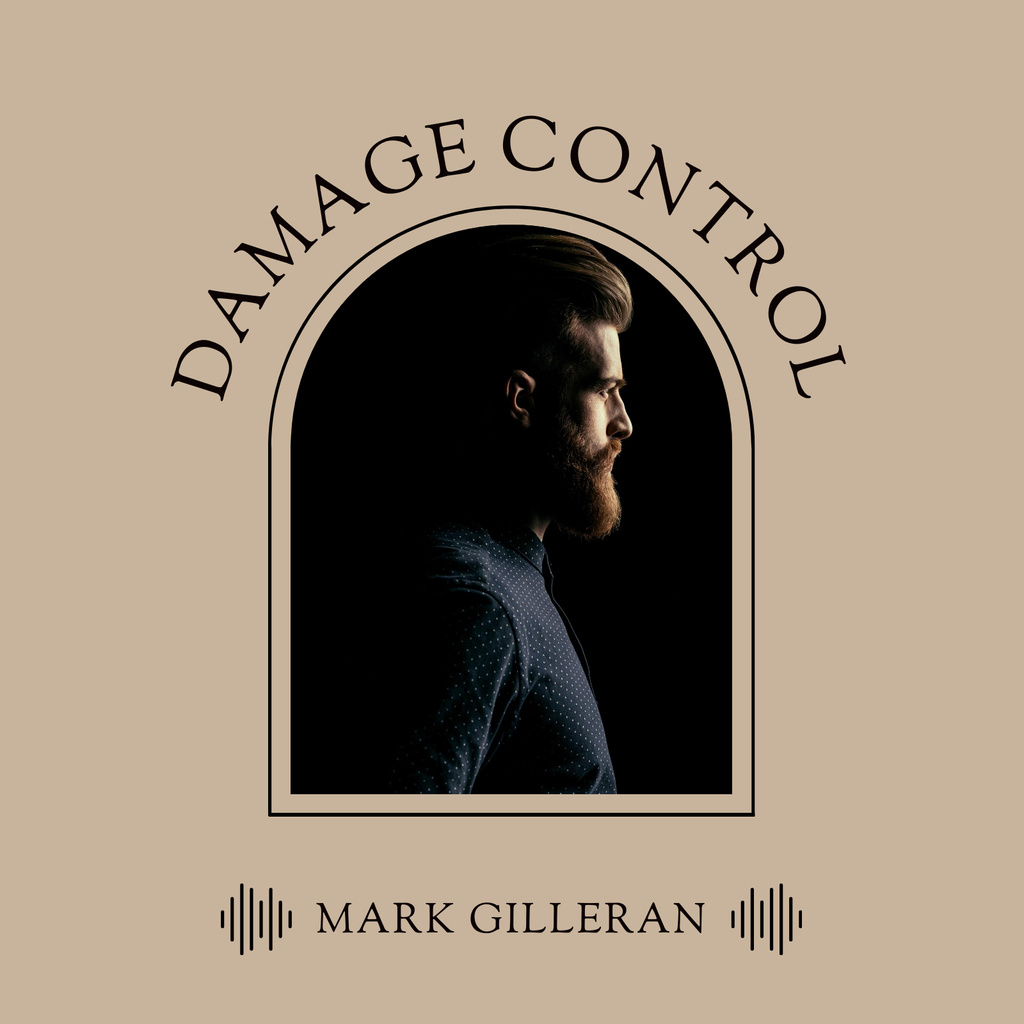 Designvorlage Music Album Announcement with Man für Album Cover