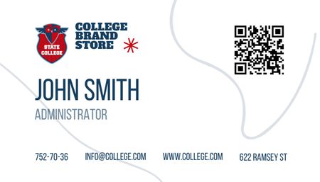 College Brand Store hirdetés Business Card US tervezősablon