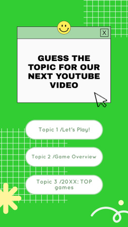 Guessing Topic Of Video About Games Instagram Video Story Design Template