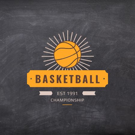 Template di design Basketball Championship Announcement Logo