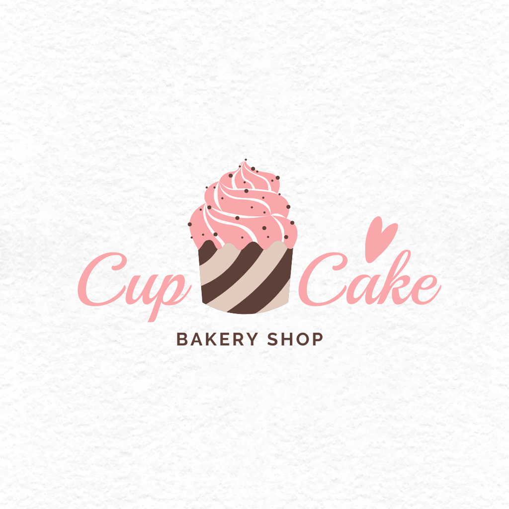 Mouthwatering Bakery Ad Showcasing a Yummy Cupcake Logo 1080x1080pxデザインテンプレート