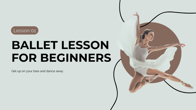 Offer of Ballet Lesson for Beginners Youtube Thumbnail – шаблон для дизайна