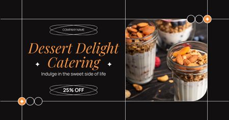 Platilla de diseño Services of Dessert Catering with Sweet Food Facebook AD