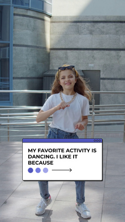 Dancing as Distraction Activity from Stress Instagram Video Story Design Template