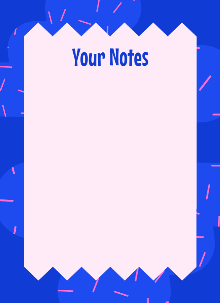 Blue Abstract Planner Notepad 4x5.5in Design Template