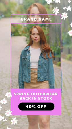 Outerwear For Spring Sale Offer Instagram Video Story Design Template
