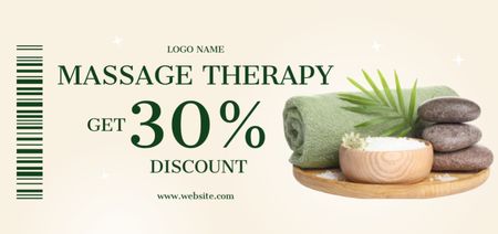 Massage Studio Ad with Spa Products Coupon Din Large – шаблон для дизайну
