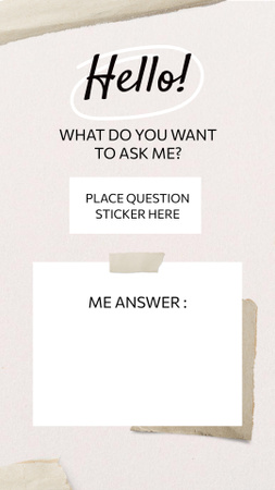 Offer to Ask Interesting Questions Instagram Story Design Template