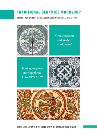 Platilla de diseño Traditional ceramics workshop Poster 28x40in