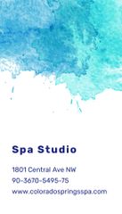 Spa Studio Service Offer With Watercolor Blots