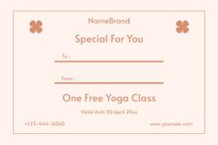Gift Voucher Offer for Yoga Classes in Brown