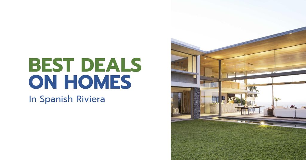 Best Deals On Modern Homes In White Facebook AD tervezősablon