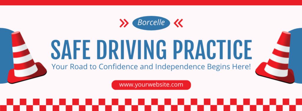 Safe Driving Practice In School Offer Facebook cover Design Template