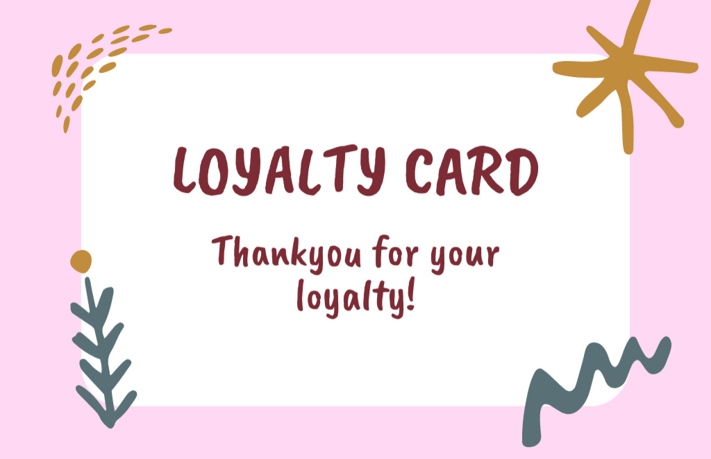 Service Discount Program for Loyal Clients Business Card 85x55mmデザインテンプレート